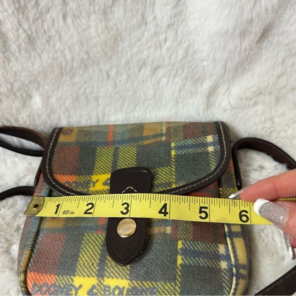 Dooney & Bourke Womens Mini Colorful Patchwork Pattern Plaid Crossbody Bag - Picture 6 of 9
